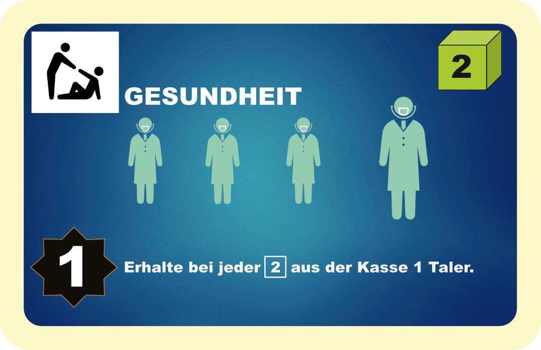 Gesundheit Erklärung der Spielkarte "Gesundheit"